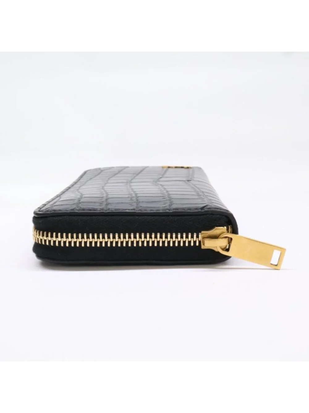 Saint Laurent Paris Tiny Cassandra Embossed Matte Leather Zip Around Wallet